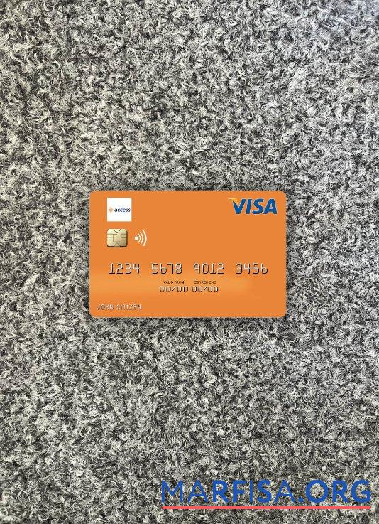 Printable Guinea Access Bank Guinée visa debit card photolook front template